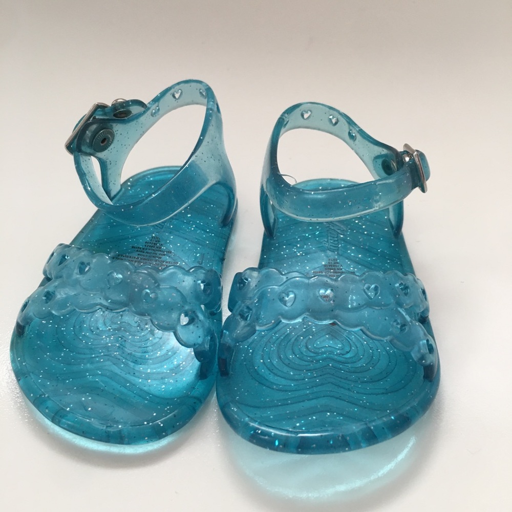 Old Navy Blue Scalloped Jelly Sandals